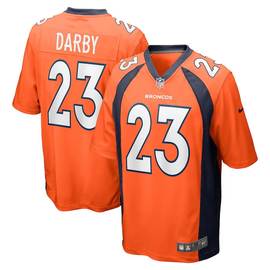 Men Denver Broncos #23 Ronald Darby Nike Orange Player Game NFL Jersey->denver broncos->NFL Jersey